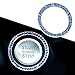 (3 Pack) Blue Crystal Car Bling Ring Emblem Stickers, Rhinestone Ignition Starter Bling for Buttons Keys & Knobs, Interior Crystal Car Accessory, Metal Car Emblem Decal, By Bling Car DecorTM (Blue)
