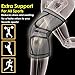 Knee Brace for Women & Men, 2 Pack Compression Knee Brace, Knee Support Sleeve for Pain Relief, Running, Workout, Sports, Knee Braces for ACL, Meniscus Tear, Arthritis and Injury Recovery Gray L