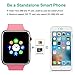 Smart Watch, Touch Screen Smartwatch Smart Wristwatch for Men Women with Call Text SD Card Pedometer SIM Card Slot Music Player Camera Compatible for iPhone (Partial Functions) and Android Phone