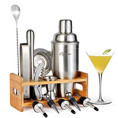 Cocktail Shaker Set Cocktail Shaker - 14 Pcs Cocktail Making Set Professional Cocktail Shakers, Cocktail Shaker Stainless Steel Cocktail Making Kit, Home Cocktail Bar Set Cocktail Shaker Bar Set.