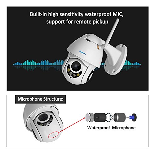 Anakk Outdoor Wireless WiFi Security Camera Pan Tilt HD 1080P IP Camera with Night Vision Motion Detection 3.6mm Lens IP66 Weatherproof for Home Surveillance Baby & Pet - Thumbnail 6