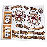 The Toy Restore Outdoor Replacement Decals Fire Firetruck to fit DIY Little Tikes Step2 Ride-on Car Truck Toys