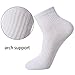 CelerSport Men's Ankle Athletic Cushion Arch Support Performance Sport Socks 6 Pack White