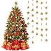 Star Banner Garland Decorations Stars Paper Birthday Party Banner Twinkle Hanging Bunting Banner Gold Glitter Sparkling Star Garland For Wedding Christmas Halloween Photo Booth Props Golden 4 Pack