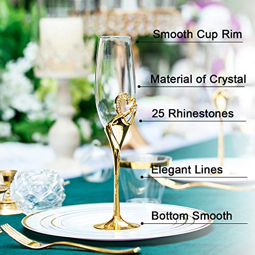 Dual-Heart Champagne Glasses - Image 5