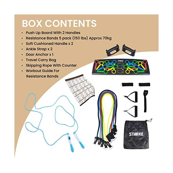 Starke-fitness-Exercise-Resistance-Bands-Set-with-Push-Up-Board-Jump-Rope-Strength-Training-Adjustable-Gym-Equipment-For-Home-3-in-1-Adult-Fitness-Portable-Workout-Fitness-Accessories Starke fitness - Push Up Board With Resistance Bands Set - Jump Rope - Strength Training Equipment - 3 in 1 Adult…