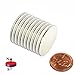 Pack of 16 N52 Strong Neodymium Disc Magnets with Double-Sided Adhesive, Powerful Permanent Rare Earth Magnets, Fridge, DIY, Building, Scientific, Craft, Office Magnets, 1.26