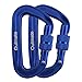Outmate Carabiner Clip,12kN Aluminium Alloy Screwgate Carabiners,Heavy Duty Clips 2645lbs/1200kg,Perfect Gear for Hammocks Camping Hiking Keyring and Utility(Screw gate,2 Blue)