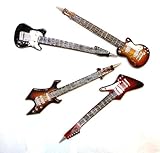 Rock'n Roll Guitar Pen's. Hand Painted Guitarz. Set of 4