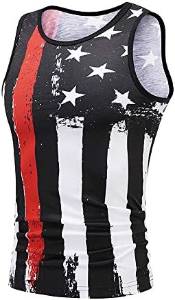 Mnyycxen Mens 3D Print Tank Tops Summer Casual Work Out Sleeveless Graphics Tees Sport Gym Shirt
