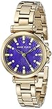 Anne Klein Women's AK/1622PMGB Swarovski Crystal Accented Purple Dial Gold-Tone Bracelet Watch