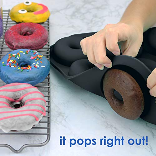 4 Non+Stick+Silicone+Approved+Dishwasher+Doughnut
