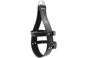 BDSM Bondage Leather Suspension Head Hood With Mouth Gag Adult Games Restraint Hanging Bondage Adult Sex Toy For Couple