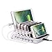 USB Charging Station, Show Wish Universal Detachable 6 Ports Dock Station, 51W 5V 10.2A Stand Mounts Holder Charger, Desktop Docking Station for iPhone,iPad, and Other Smartphones. (Silver)