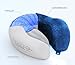 Travel Neck Pillow - Luxury Premium Memory Foam with Cooling Gel Travels with Enzo Comfort Nek Pilow (Blue)