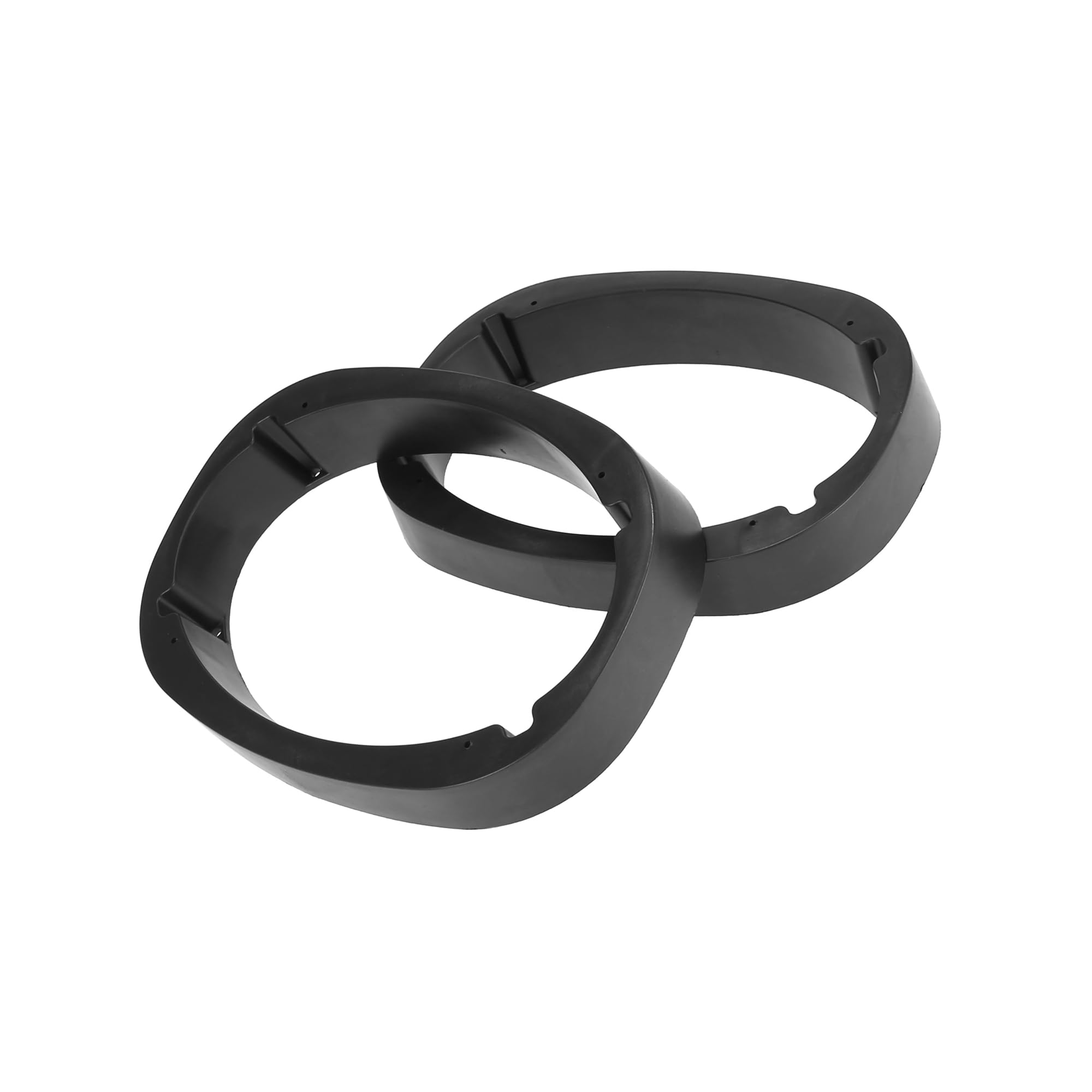 Partuto 2Pcs Universal Speaker Spacer Mounting Ring Adapter for 6"x9" Speaker Plastic 46mm Thickness Black Hollow Replacement