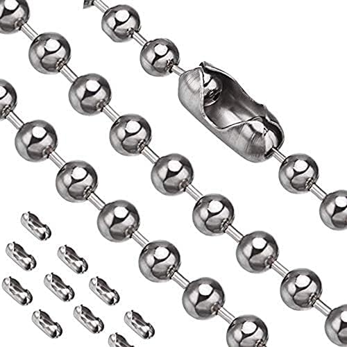 Pull Chain, 10 Feet Stainless Steel Bead Chain, Rustproof &Great