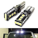 iJDMTOY (2) Xenon White High Power 9-SMD 906 912 920 921 T15 LED Replacement Bulbs Compatible With Chevrolet Dodge Ford GMC Honda Nissan Toyota Truck 3rd Brake Lamp Cargo Lights