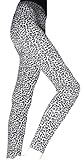 Lace Poet Beautiful Gray Leopard Animal Print Leggings/Tights