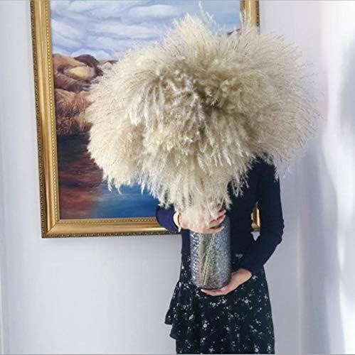 90 Pieces Natural Dried Pampas Grass Phragmites Communis Reed Flower Bouquet Plant Wedding Flower Bunch for Home Decorations
