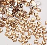 Beading Station 1440-Piece Flat Back Brilliant 14-Cut Round Rhinestones, 3mm-10ss, Champagne