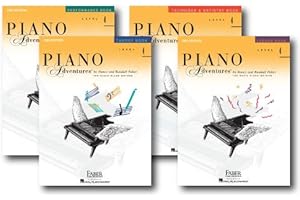 Faber Piano Adventures Level 4 Learning Library Pack Four Book Set - Lesson, Theory, Performance, and Technique & Artistry Books