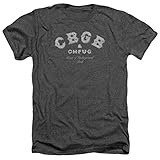 Trevco Cbgb-Tattered Logo - Adult Heather Tee - Charcoal, Large