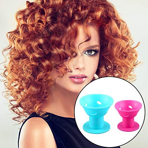 SIQUK 90 Pcs Hair Rollers Silicone Blue and Pink Hair Curlers Set
