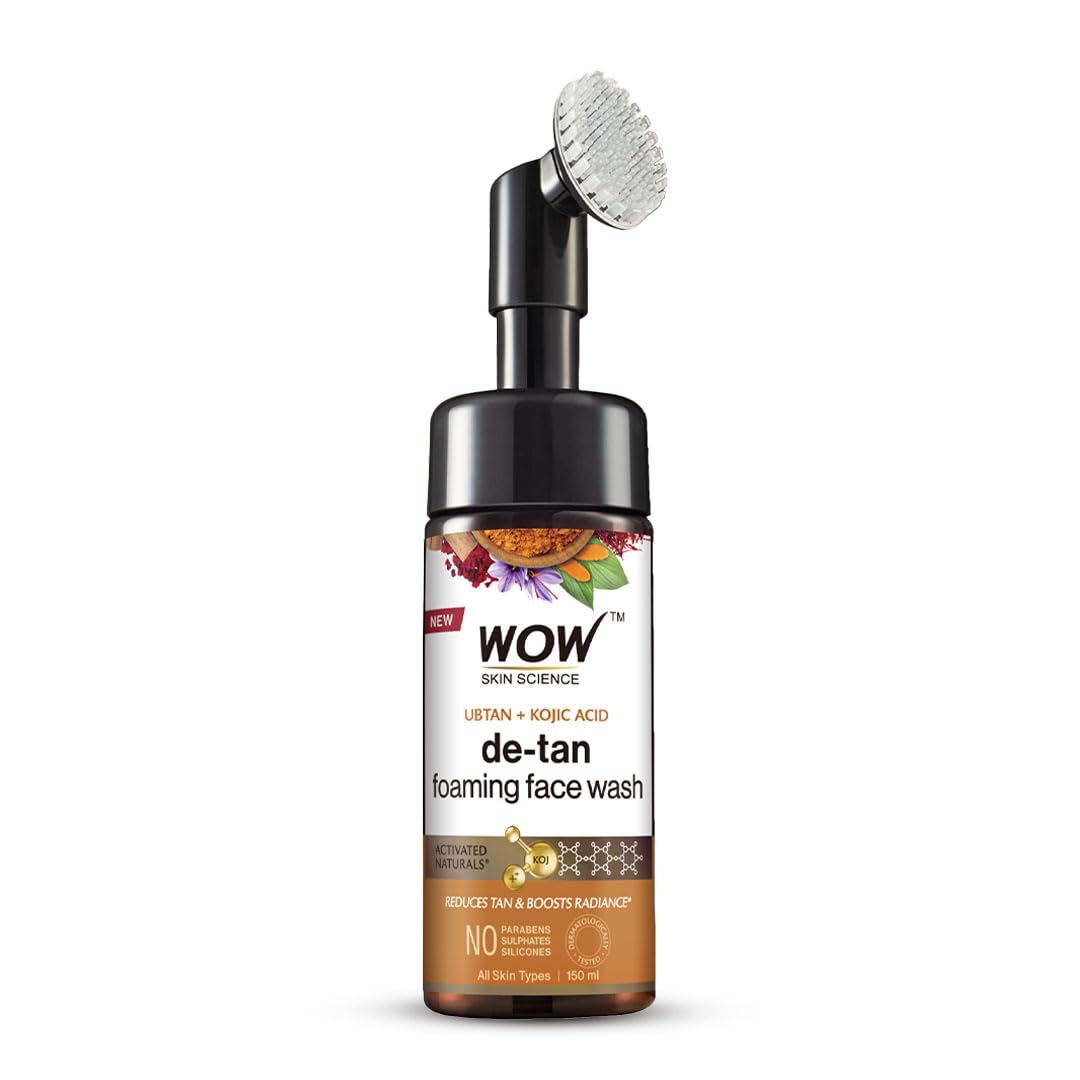 WOW Skin Science Ubtan Face Wash with Chickpea Flour, Turmeric, Saffron, Almond Extract, Rose Water & Sandalwood Oil - No Sulphate, Parabens, Silicones & Color - 100 mL