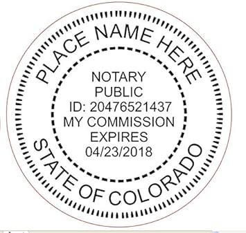 Amazon Com New Imprue Round Self Inking Notary Seal Rubber Stamp Colorado Business Stamps Office Products