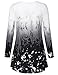 Laksmi Long Sleeve Tops, Tie Dye Ombre Tunic Dress Casual V Neck A Line Flowy Tunic Tops,Black Large
