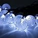 LightsEtc Solar Outdoor String Lights 20led Crystal Ball for Garden,Yard, Home Decorations (White)