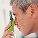 Nose Hair Trimmer,Bienna Electronic [Battery-Operated] Stainless Steel Nose Ear Eyebrow Sideburn and Beard Hair Clipper with LED Light for Men & Women-Green