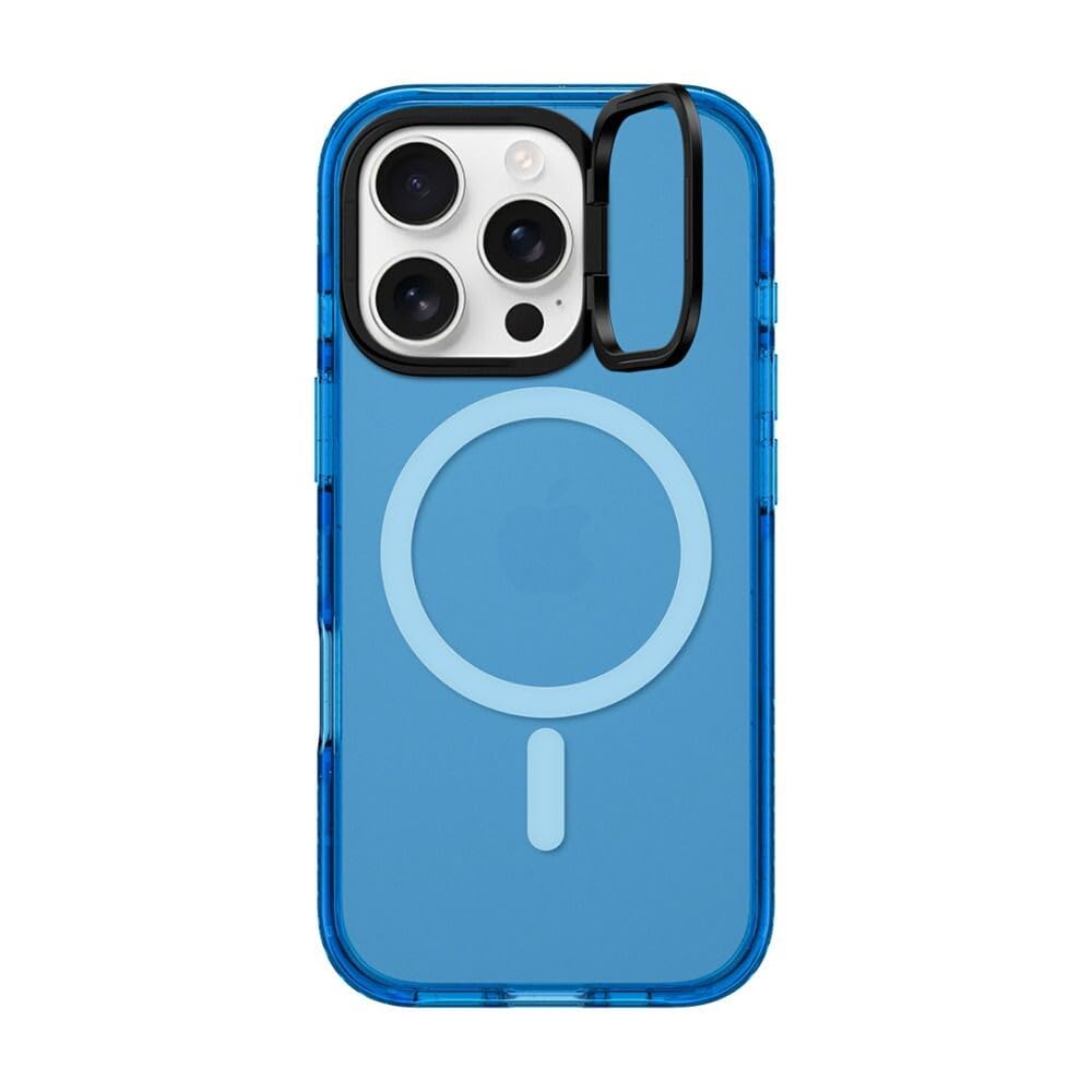 CASETiFY Impact Ring Stand iPhone 16 Pro Case [Kickstand / 6.6ft. 3X Military Grade Drop Protection/Compatible with Magsafe] - Sky Blue