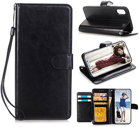 iPhone X Case, iPhone 10 Wallet Case, MCUK [Stand Feature] Luxury PU Leather Wallet Flip Protective Case Cover with Card Slots for Apple iPhone 10 / iPhone X 5.8" 2017 Release (Black)
