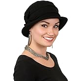 Fleece Flower Cloche Hat for Women Cancer Headwear Chemo Ladies Head Coverings