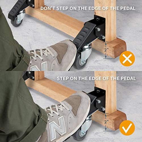 POWERTEC 17000 Workbench Caster Kit w/Polyurethane Wheels & 400 LB Total Weight Capacity Pack