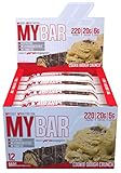 Pro Supps MYBAR Delicious Oven Baked Protein Bar (Cookie Dough Crunch), 20g Protein, Only 6g Sugar, Gluten-Free, No Trans Fat, Healthy On-The-Go Snack. 12 Count, Net Wt 1.94 ounces