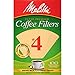 Melitta #4 Cone Coffee Filters, Natural Brown, 100 Count