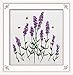 Cozy Hut Ribbon Embroidery Kit Handmade Flower Design DIY Wall Decor Lanvender (No Frame)
