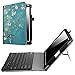 Fintie Keyboard Case for iPad 9.7 2018 2017 / iPad Air 2 / iPad Air - Folio Stand Cover with Removable Wireless Bluetooth Keyboard for iPad 6th / 5th Gen, iPad Air 1/2, Blossom