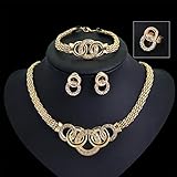 Fashion Necklace, UMFun Women Handcuffs Necklace Earring Bracelet Ring Set