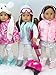 Doll Snowboard Set Fit for 18 Inch Dolls and American Girl Dolls, Doll Accessory Set Includes; Doll Goggles, Doll Helmet & Snowboard, Doll and Doll Clothes Are Not Included, Doll Furniture