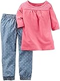 Carter's Girls 2 Pc Playwear Sets, Pink, 2T