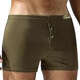 Wayonge Mens Boxers – Comfortable Cotton Underwear for Men Sports Homewear Underpants Button Fly Mens Boxershorts