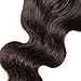 Beauty Forever Hair Brazilian Virgin Hair Body Wave 1 Piece 4×4 Middle Part Lace Closure 100% Unprocessed Human Hair Extensions Natural Color (middle part closure 14'')