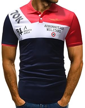 Mens Slim Fit Printed Polo Shirts Short Sleeve Floral T-Shirt Casual Shirts for Mens Clothing