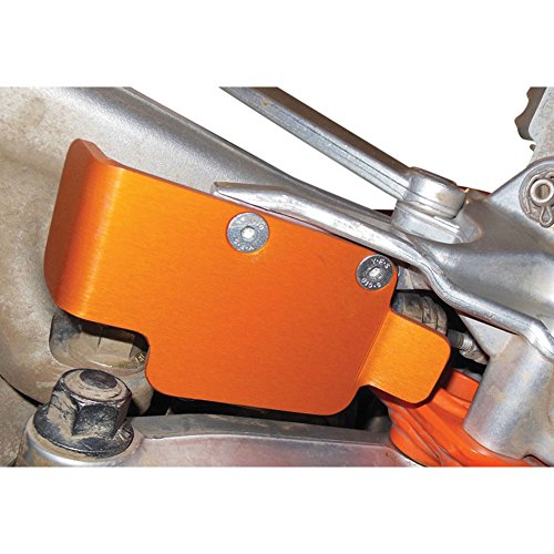 Flatland Racing Rear Brake Master Cylinder Guard Orange - Fits: KTM 690 Enduro 2008-2018