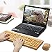 SNGU KG201-N+MG94-N 2.4GHz Full Bamboo Handmade Wireless Keyboard and Mouse Combo(2 Key Pads)