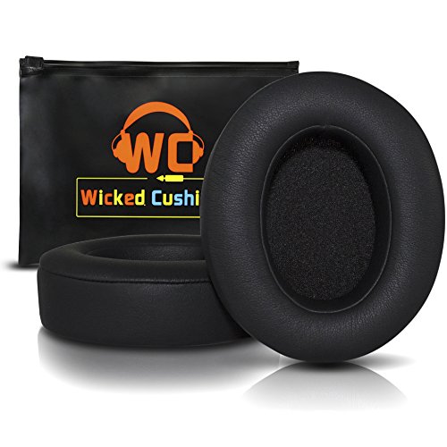 Upgraded Beats Replacement Ear Pads by Wicked Cushions – Compatible with Studio 2.0 Wired/Wireless and Studio 3 Over Ear Headphones by Dr. Dre ONLY (Does NOT FIT Solo) (Black)
